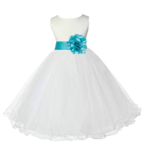 MARFIL BODA DAMA DE HONOR VESTIDO FORMAL FLOR NIÑA VESTIDO TUL 12M 2 3 4 6 8 10 12 - Imagen 28 de 45