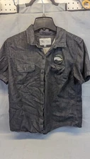 Goose Island Shirt Womens XL Dark Gray Domestic Workwear Short Sleeve Beer Co
