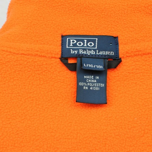Vintage Ralph Lauren Polo Sport Orange Full Zip Fleece Jacket Womens L Casual - Picture 4 of 7