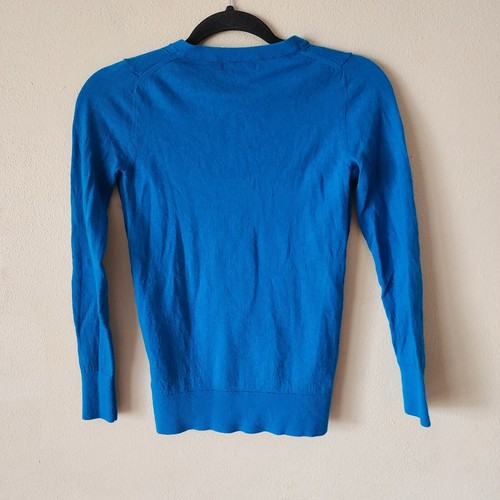 Banana Republic Blue Merino Wool Long Sleeve V-Neck Pullover Sweater Size Small - Bild 5 von 7