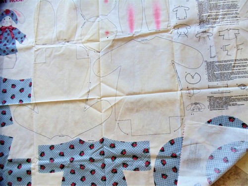 VTG COTTON FABRIC PANELS MOTHER GOOSE Bunny Rose Teddy Bear Cradle of Fun U PICK - Picture 19 of 35