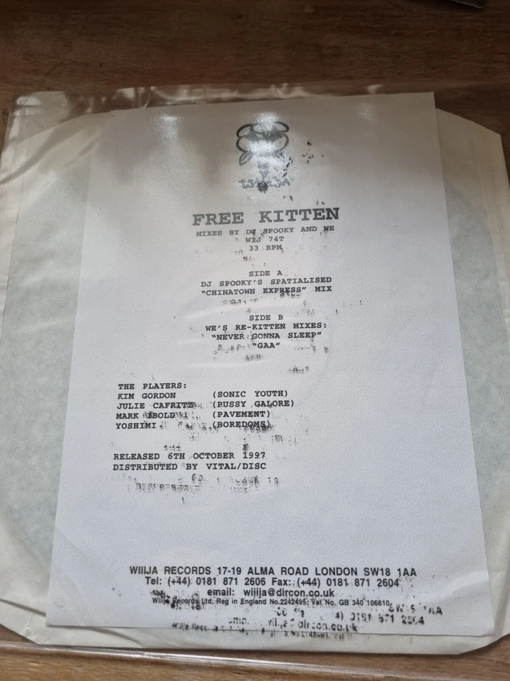 Free Kitten & DJ Spooky - That Subliminal Kid 12” Promo 1997 Sonic Youth - Image 4 of 4