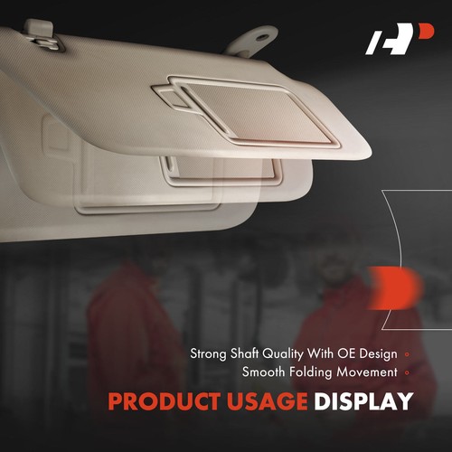 A-Premium Front Left DriverSide Beige Sun Visor w/ Mirror for Honda Civic 09-11 - Picture 5 of 8