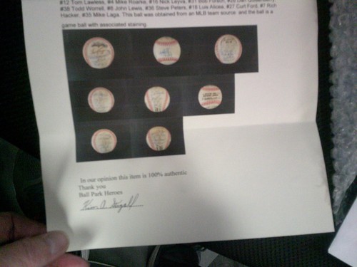 1988 St Louis Cardinals béisbol autografiado firmado AMCOL 17129 - Imagen 7 de 7