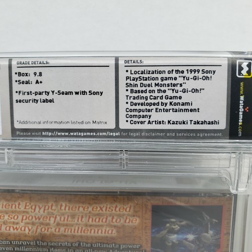 PlayStation PS1 Yu-Gi-Oh Forbidden Memories WATA Certified Mint Condition A+ 9.8 - Picture 7 of 8