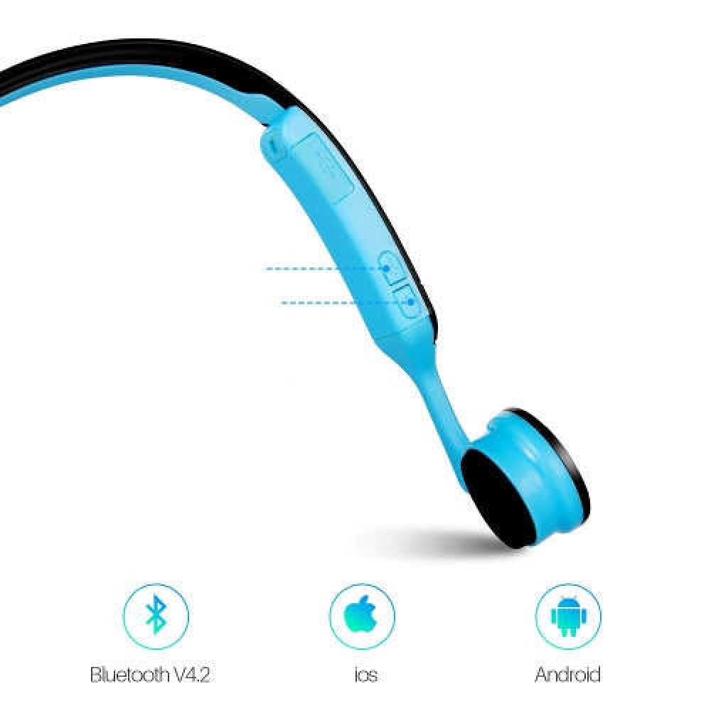 JUHALL JU-01-3 Bone Conduction Wireless Head Phones BLU From Japan with Tracking Laatste werkzaamheden in het magazijn