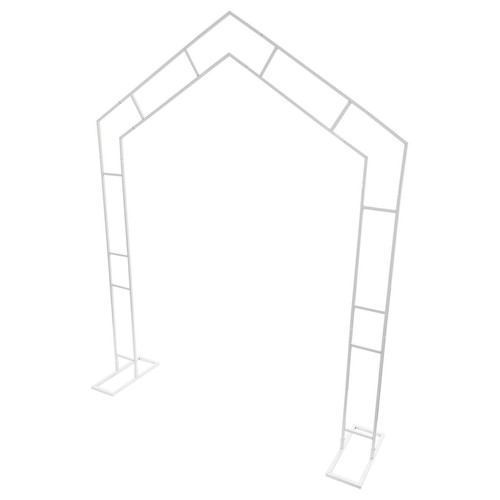 A-Form Weißmetall Hochzeit Bogen Ständer mit stabilem Standfuß für Feiern - Bild 17 von 17