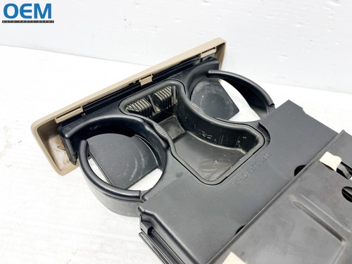 2005-2007 FORD F250 F350 CENTER DASH MOUNTED SLIDE PULL OUT CUP HOLDER BEIGE OEM - Picture 3 of 6