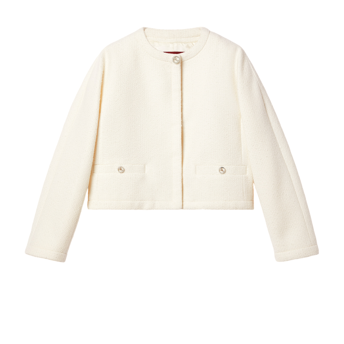 GUCCI★Wool boucle jacket GUCCI $2980 Off White Wool Boucle Jacket New And Authentic