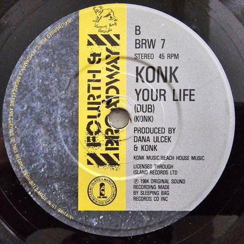 Konk ** Your Life - Rare Excellent Condition 1984 Electronic Dance 7" - Picture 6 of 6