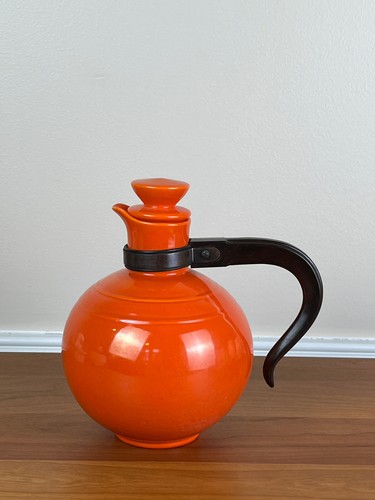 1930’s Vernon Kilns EARLY CALIFORNIA Orange  8 ¼” Coffee Carafe with Lid - Bild 2 von 15
