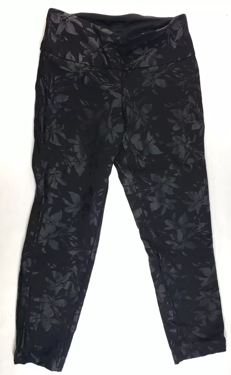 Soft Surroundings Perfect Ponte Floral Pull-On Straight Leg Pants