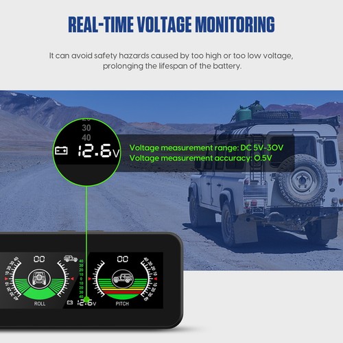 GPS Off-road Digital Inclinometer Guage Tilt Indicator Angle Level Slope Meter - Picture 8 of 11
