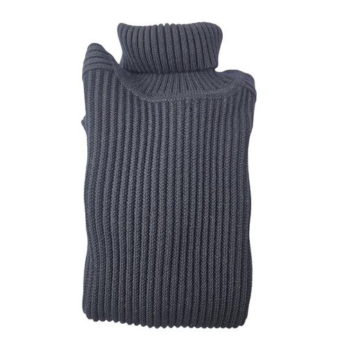 SNS Herning Men's Fang Wool Rib Knit Turtleneck Sweater Thick Chunky M Blue - Picture 5 of 18