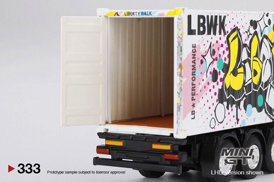 MINI GT 1:64 Mercedes-Benz Actros w/ 40 Ft Container LBWK MINI GT 1:64 Mercedes-Benz Actros w/ 40 Ft Container LBWK