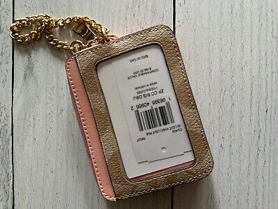 BN Coach Zip Card Case W Chain Wristlet_Floral~Sig~Color BN Coach Zip Card Case W Chain Wristlet_Floral~Sig~Color