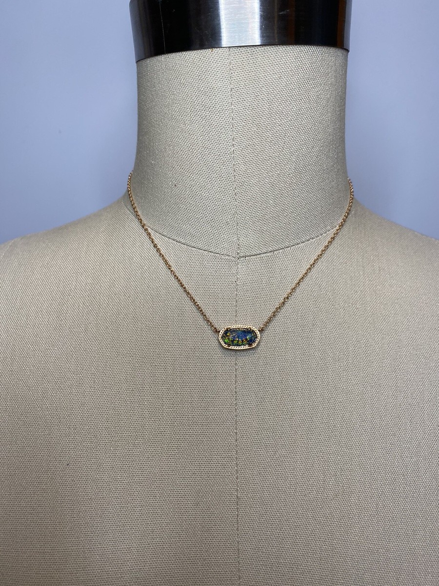 KENDRA SCOTT Elisa Rose Gold Midnight Kyocera Opal Illusion