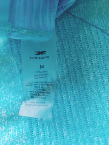 Elite Eleven Size Medium Aqua Blue Ankle-length Stretch Leggings - Picture 6 of 6