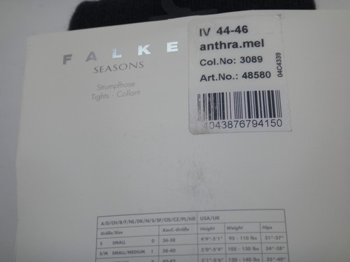German FALKE Strigging Cable Tights, Angora Blend, Womens' Pick Color and Size - Picture 10 of 19