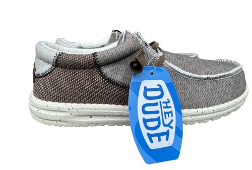 Hey Dude Wally Stitch Teak Mens Slip-On Shoes Size M8 - Picture 3 of 4