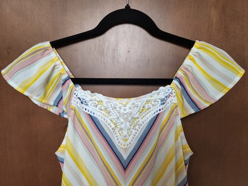 Girls ~Monteau Girl~ Colorful Striped Lined Dress Size XL/14 ~Gently Used~ - Picture 4 of 12