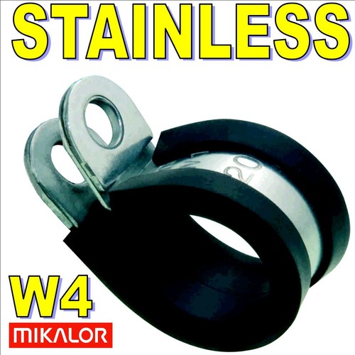 MIKALOR W4 Acero Inoxidable Goma Forrado Metal Clips Tubo Manguera Cable - Imagen 24 de 29