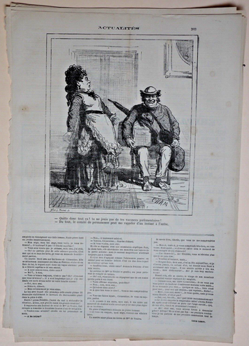 Le Charivari “Actualites” Lithograph By Cham, 1873-76 (369) - Picture 2 of 2