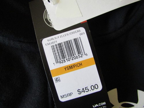 Under Armour Coldgear Full Zip Hooded Black Loose fit Sweatshirt Girl's YS NWT - Picture 9 of 9