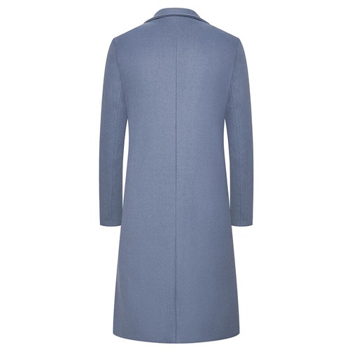 Men Thick Windbreaker Long Coat Jacket Outwear Trench Coat Classic Formal - Picture 8 of 18