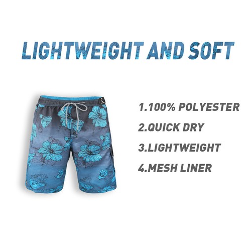 Comfortable Drawstring Men's Beach Shorts | Quick-Dry | Pockets for Convenience - Picture 21 of 43
