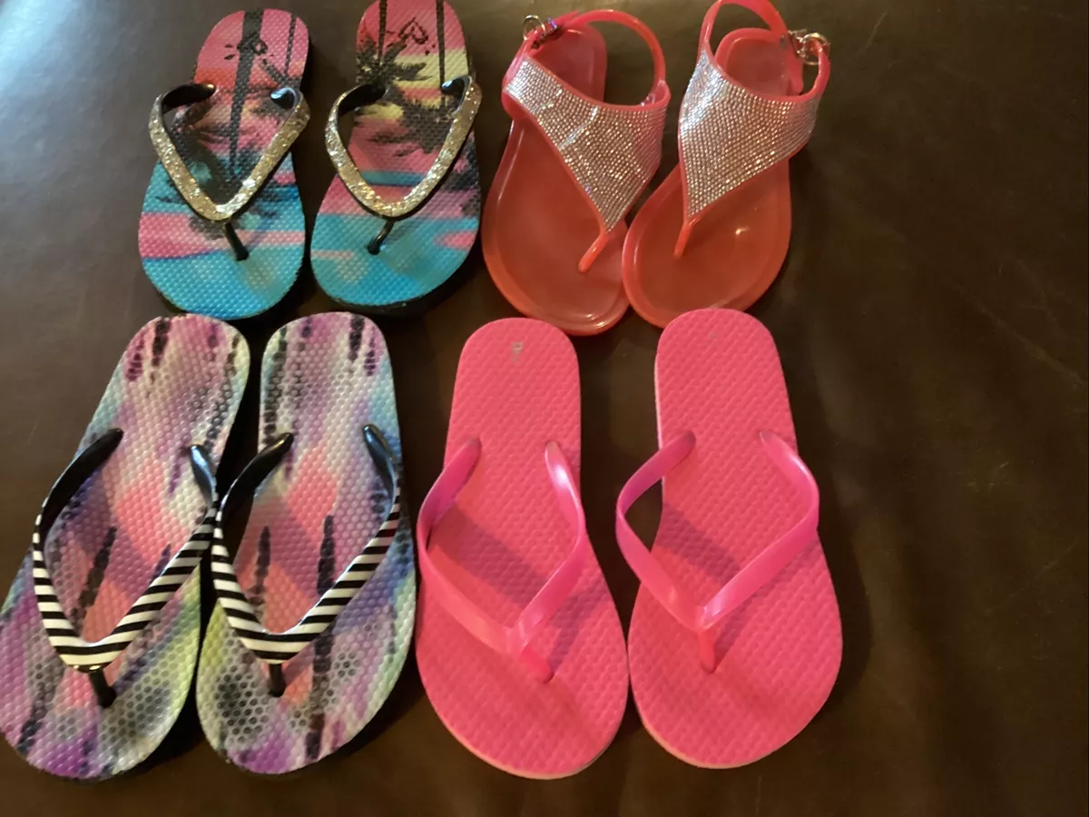 Old navy sz 1 2 3 girls Flip Flop Lot 4 eBay