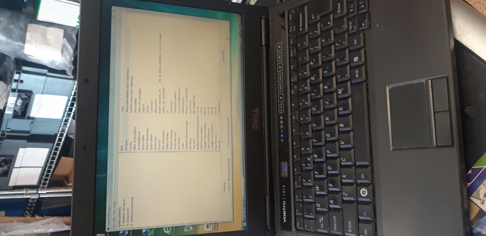 DELL VOSTRO 1310 LAPTOP 1.50GB RAM WIN WISTA - Picture 2 of 5