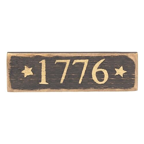 Neu... Patriotisches Distressed Barnwood 1776 Schild mit Sternen 12" L x 3,5" H - Bild 2 von 2