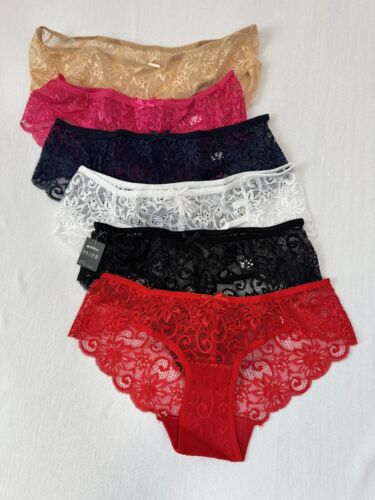 Sunm Boutique Women's Underwear Invisible Seamless Bikini Lace Half Coverage S - Picture 2 of 8