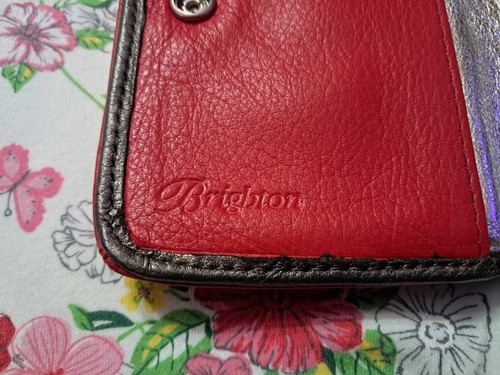 Cute BRIGHTON Artistic Wallet Wristlet “Call Me” Red, Black & Silver HTF! - Picture 10 of 10