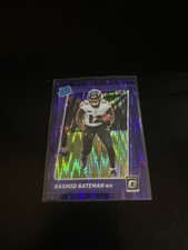 Rashod Bateman 2021 Donruss Optic Purple Shock Prizm RC Ravens 210 PWE