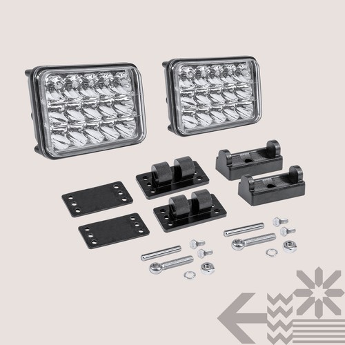2pc 4x6 LED Headlights For H4652 H4666 H6545 H6054 Peterbilt Kenworth Truck Ford - Picture 8 of 8