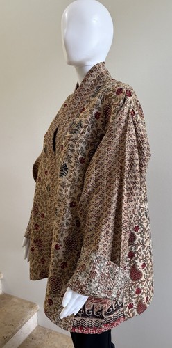 PAPPU MAMA 100% Silk Reversible Kantha Jacket, One Size - Picture 8 of 9
