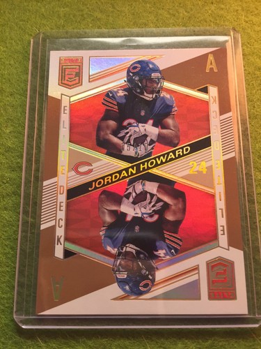 JORDAN HOWARD Gold PRIZM 2018 GOLD REFRACTOR SSP Elite Deck #8 Bears #/10 SP - Picture 10 of 12