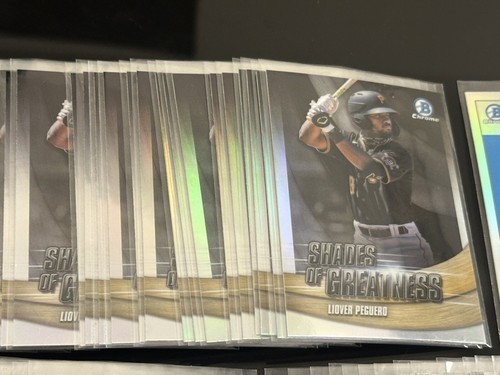 Liover Peguero Lot (99) 2022 Bowman Chrome Orange Shimmer Refractor & More READ! - Picture 20 of 23