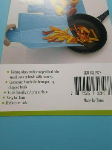 (1) HouseHold Trends 15" Blue Foldable Cutting Board Easy Clean FREE SHIPPING - Picture 4 of 5