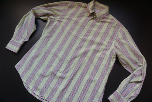 Hombre Carolina Herrera Camisa Rayas 17.5" 45cm Vestido Formal Negocios Top Informal - Imagen 15 de 17