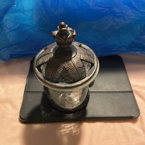 Bronze Color Monkey~Holding Crackle Glass~Tea-light Candle/Potpourri Holder~ - Picture 16 of 16