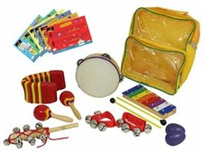 D'Luca Percussion Pack, Glockenspiel, Tambourine, Maracas, Wrist Bells Jingle