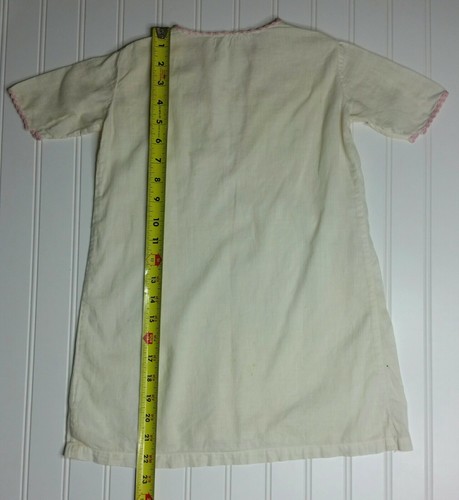 Vtg 40s/50s Delicate Silk Dress w Embroidered Collar & Cotton Gown 9/12 Mos? - Picture 9 of 12