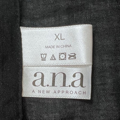 Abito camicia nero leggero XL ANA donna manica 3/4 bottoni lunghezza ginocchio - Foto 5 di 8