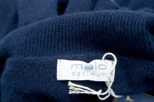 Malo Optimum Men's Navy Blue 100% Cashmere Turtleneck Pullover Sweater - 第 5/5 張圖片