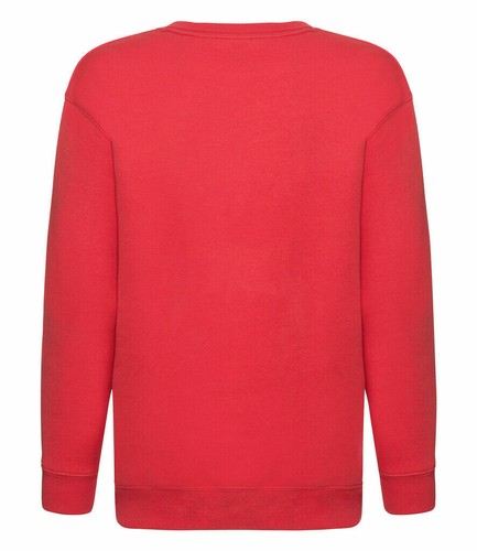 Fruit Of The Loom Kids Premium Crew Neck Sweatshirt Plain Casual Brushed Jumper - Picture 18 of 34