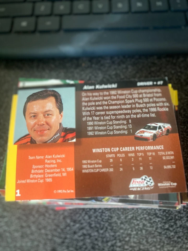 1993 PRO SET FINISH LINE RACING SILVER SERIES COMPLETE SET "VERY RARE"!! - Image 2 of 2