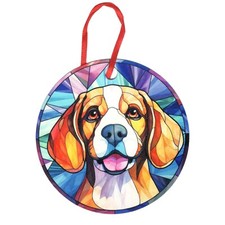 Beagle Close Up Design Holographic Dog Ornament